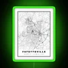 Fayetteville Map RGB Neon Sign - Image 4