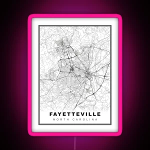 Fayetteville Map RGB Neon Sign