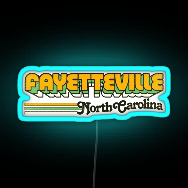 Fayetteville NC City Stripes RGB Neon Sign
