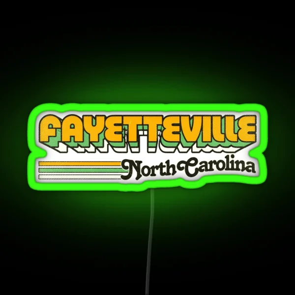 Fayetteville NC City Stripes RGB Neon Sign