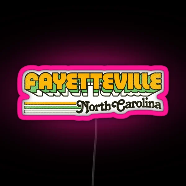 Fayetteville NC City Stripes RGB Neon Sign