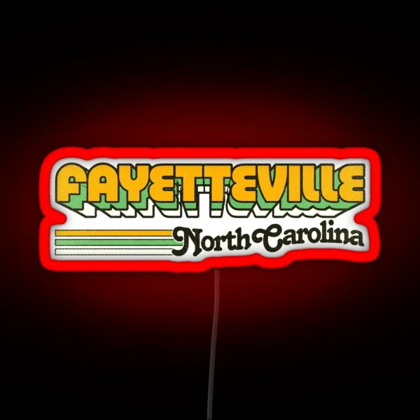 Fayetteville NC City Stripes RGB Neon Sign