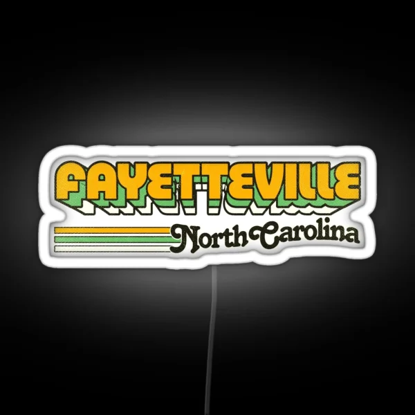 Fayetteville NC City Stripes RGB Neon Sign