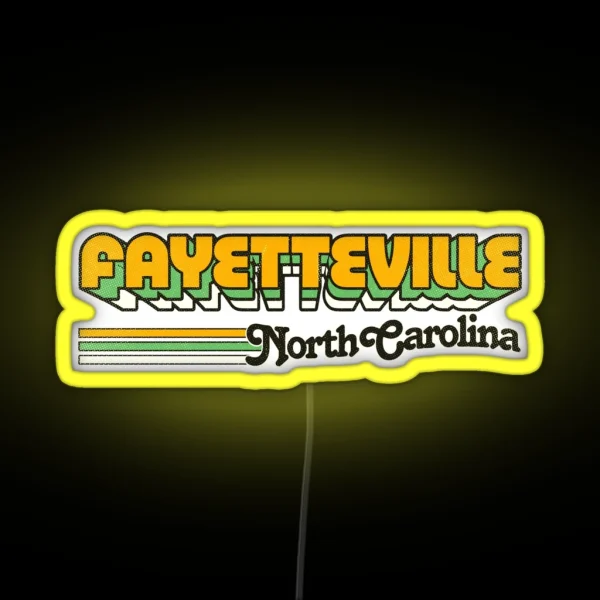 Fayetteville NC City Stripes RGB Neon Sign