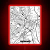 Fayetteville North Carolina Street Map RGB Neon Sign - Image 2