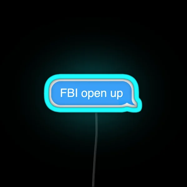Fbi Open Up RGB Neon Sign