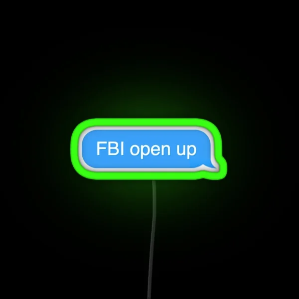 Fbi Open Up RGB Neon Sign