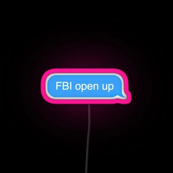 Fbi Open Up RGB Neon Sign