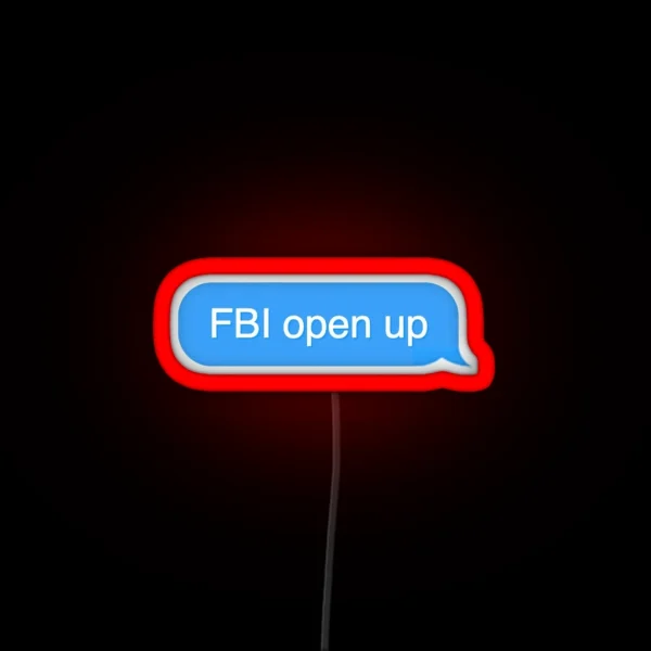 Fbi Open Up RGB Neon Sign