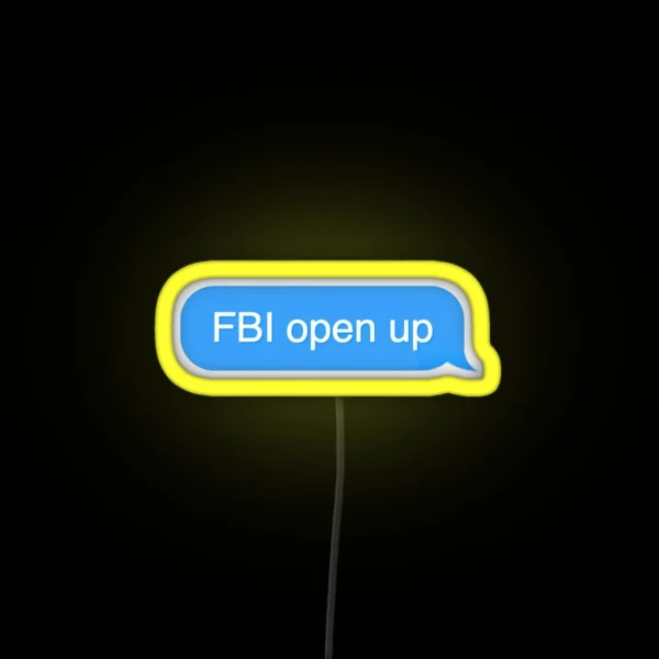 Fbi Open Up RGB Neon Sign