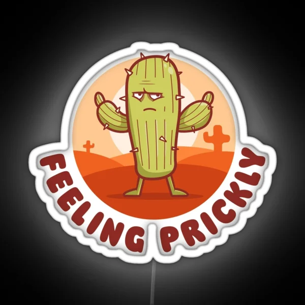 Feeling Prickly Cactus On Dark Colors RGB Neon Sign