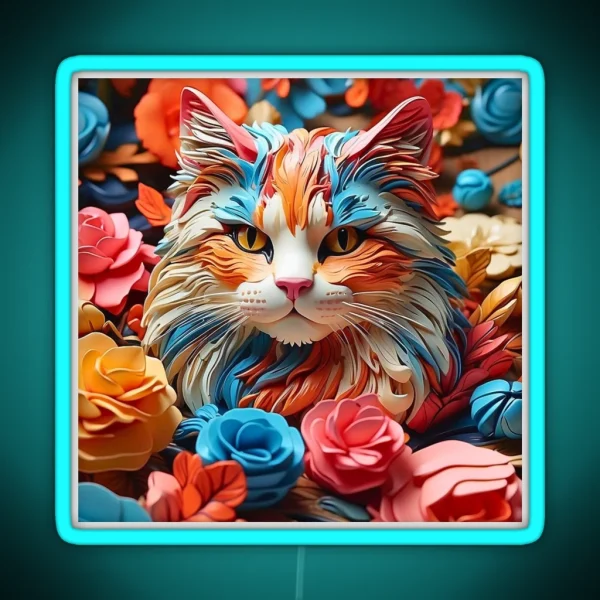 Feline Hues RGB Neon Sign