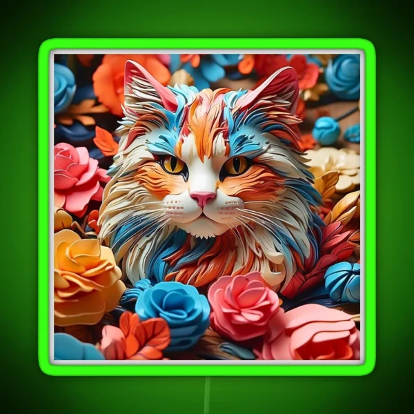 Feline Hues RGB Neon Sign