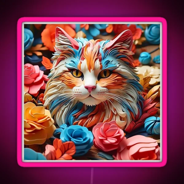 Feline Hues RGB Neon Sign