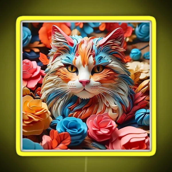 Feline Hues RGB Neon Sign