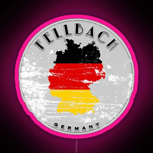 Fellbach Germany Flag Worn RGB Neon Sign