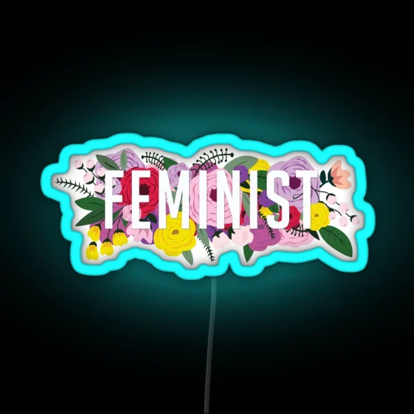 Fem Flowers RGB Neon Sign