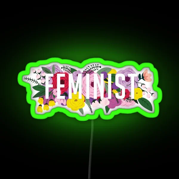 Fem Flowers RGB Neon Sign