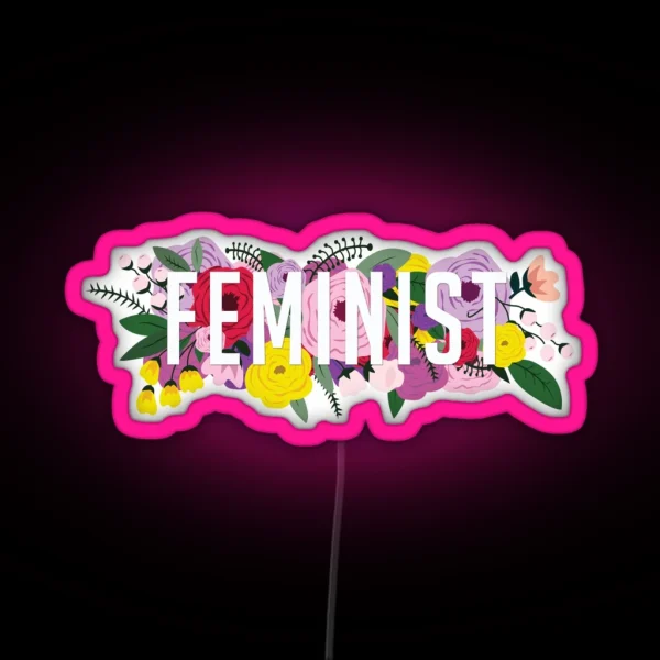 Fem Flowers RGB Neon Sign
