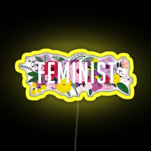 Fem Flowers RGB Neon Sign