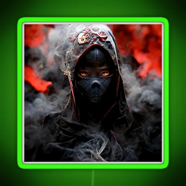 Female Assassin Art RGB Neon Sign