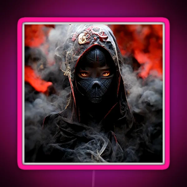 Female Assassin Art RGB Neon Sign