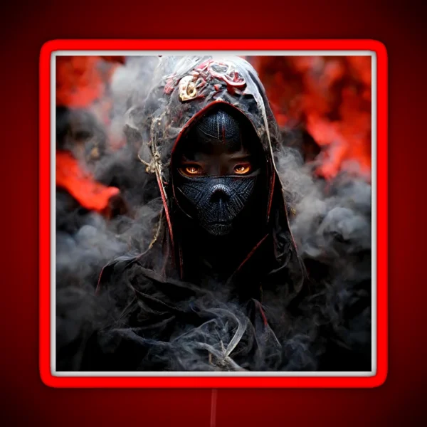 Female Assassin Art RGB Neon Sign