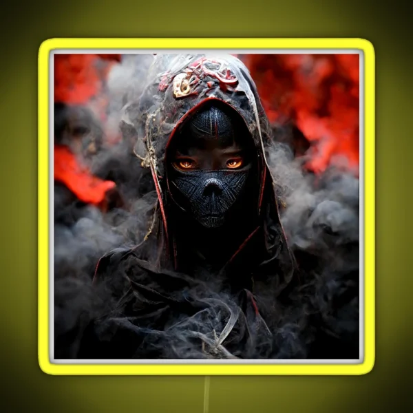 Female Assassin Art RGB Neon Sign