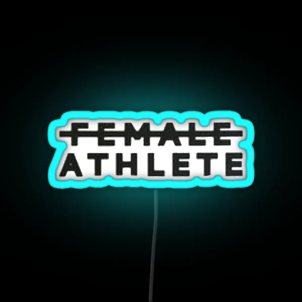 Female Athlete RGB Neon Sign