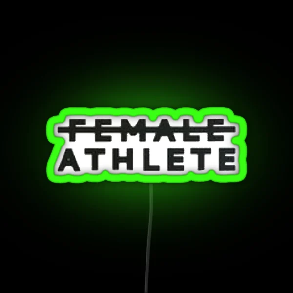 Female Athlete RGB Neon Sign