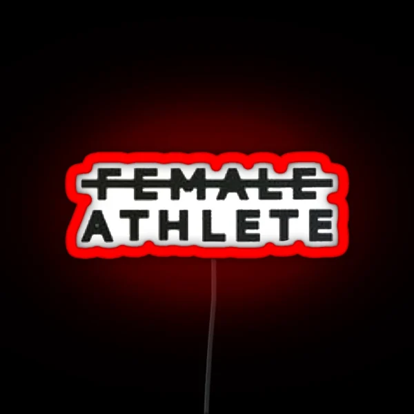 Female Athlete RGB Neon Sign
