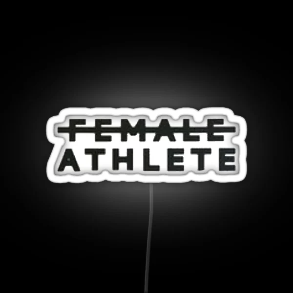 Female Athlete RGB Neon Sign