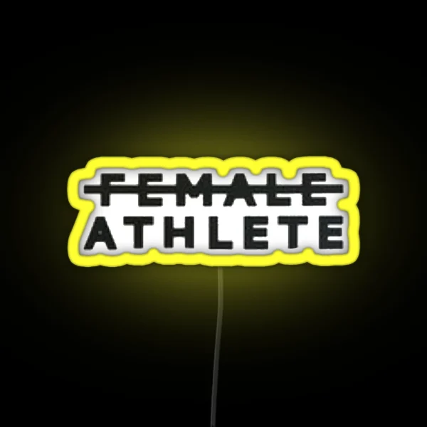 Female Athlete RGB Neon Sign