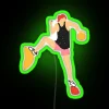 Female Climber White With Red Hair RGB Neon Sign - Image 4