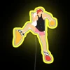 Female Climber White With Red Hair RGB Neon Sign - Image 6