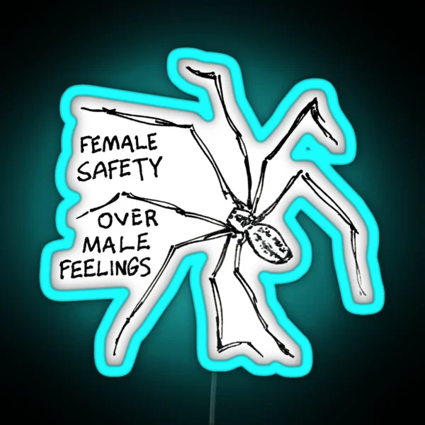 Female Safety Spider RGB Neon Sign