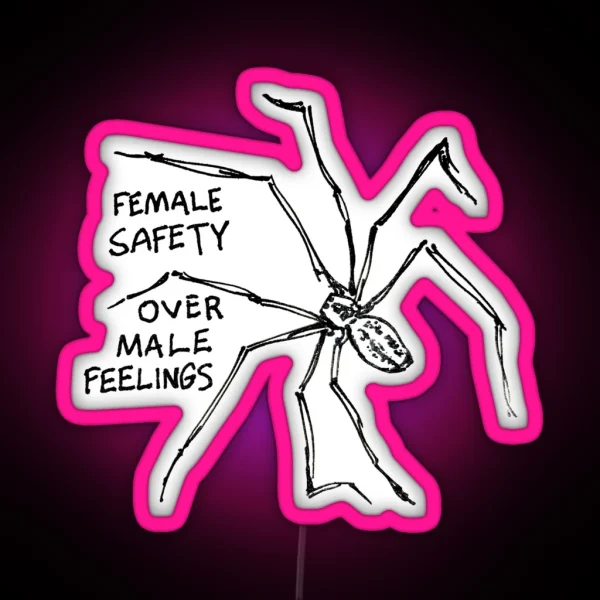 Female Safety Spider RGB Neon Sign