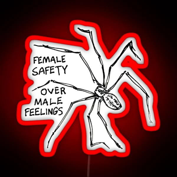 Female Safety Spider RGB Neon Sign