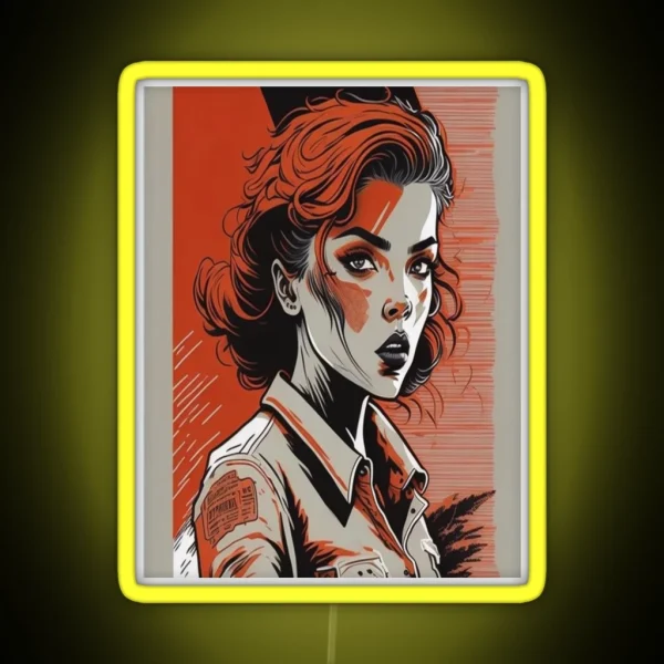 Female War RGB Neon Sign