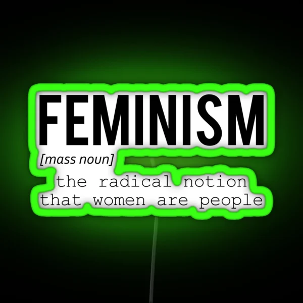 Feminism Noun RGB Neon Sign