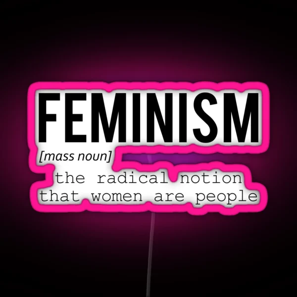 Feminism Noun RGB Neon Sign