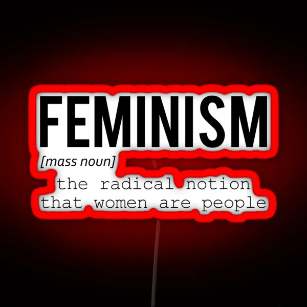 Feminism Noun RGB Neon Sign