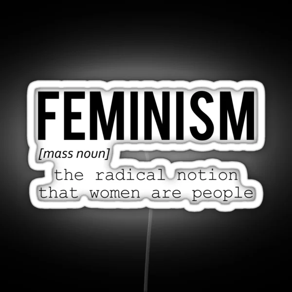 Feminism Noun RGB Neon Sign