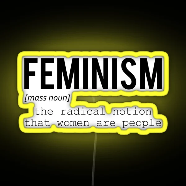 Feminism Noun RGB Neon Sign