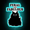 Feral And Fabulous Cat Funny Feline Humor Furry Meow Kitten Gift RGB Neon Sign - Image 2