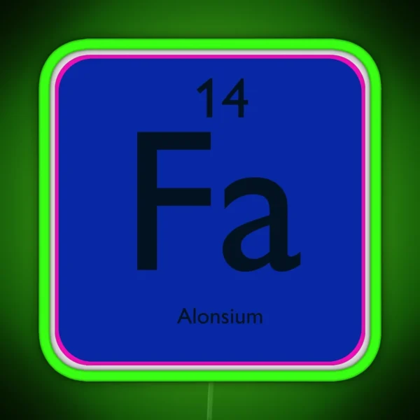 Fernando Alonso F 1 Logo RGB Neon Sign