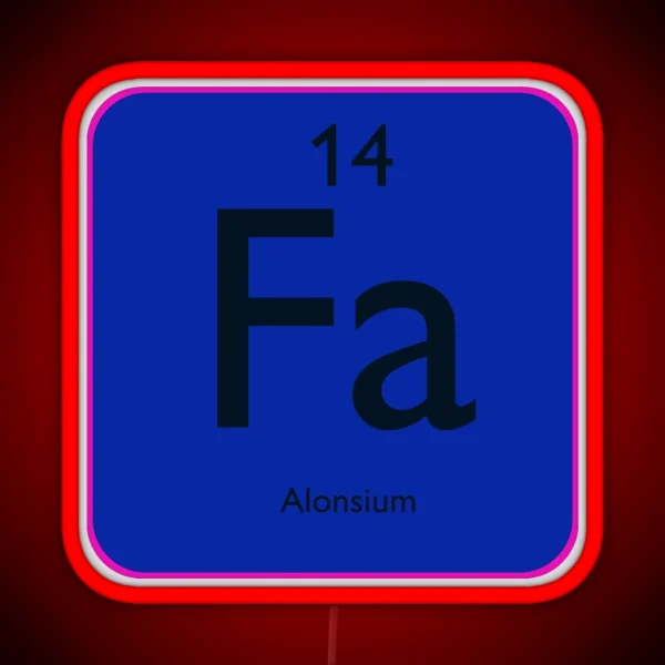 Fernando Alonso F 1 Logo RGB Neon Sign