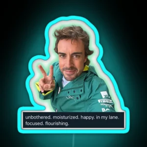 Fernando Alonso Thriving RGB Neon Sign