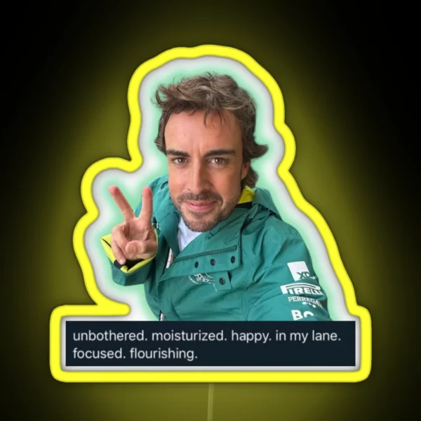 Fernando Alonso Thriving RGB Neon Sign