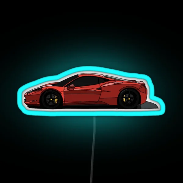 Ferrari 488 GTB Supercar RGB Neon Sign